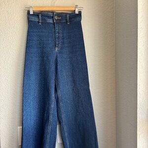 Zara wide-leg dark wash jeans